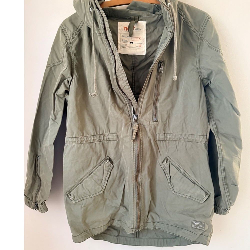 TNA Military Edition Aritizia Olive Green Jacket Size S Utility Gorpcore Winter